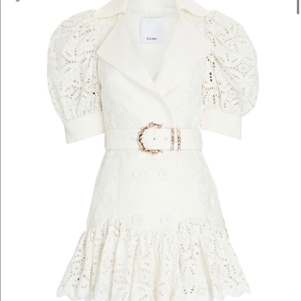 Acler Eyelet button down dress